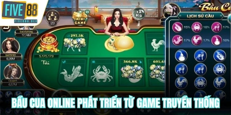 Bầu Cua online phát triển từ game truyền thống