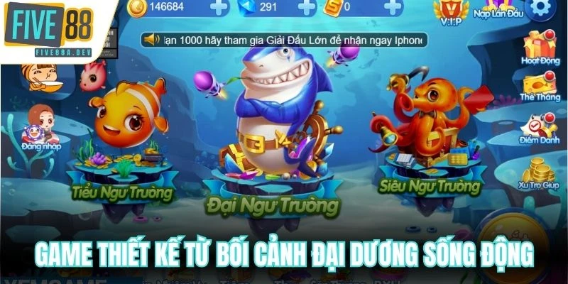 Game thiết kế từ bối cảnh đại dương sống động