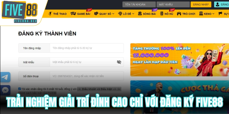 đăng ký Five88